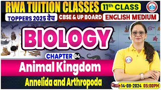 Class 11 Biology Chapter 4  Animal Kingdom Annelida and Arthropoda By Vandana Mam [upl. by Essam]