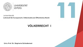 Vorlesung Völkerrecht I  11 Sitzung 19012021 [upl. by Attenyl]