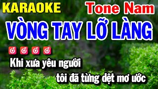 Vòng Tay Lỡ Làng Karaoke Nhạc Sống Tone Nam BeatHay Huỳnh Lê [upl. by Aehtrod]