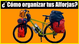 💥 ALFORJAS de VIAJE  ¿Cómo organizar el equipaje  CICLOTURISMO [upl. by Gaige]