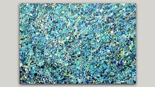 Abstract Multicolored Splatter Acrylic Painting [upl. by Imef736]