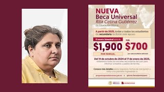 Cómo inscribirse en la Nueva Beca Universal Rita Cetina Gutiérrez Nivel Basico 2024  2025 [upl. by Mit]