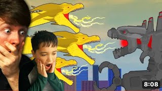 Reacting to Capi Reacts react to MechaGodzilla vs King GhidoraReaction [upl. by Mccallion]