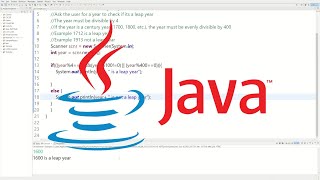 Leap year Java  How to Tutorial [upl. by Domini]