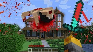 GIANT BLOOD MONSTERS APPEAR IN MY HOUSE IN MINECRAFT  Minecraft Mods [upl. by Yleek36]