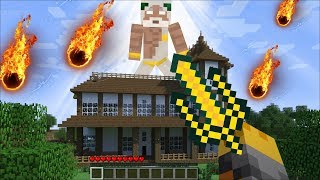 GIANT MINECRAFT GOD APPEARS IN MY ZOMBIE HOUSE  SURVIVAL OF THE ZOMBIE HOUSE  Minecraft Mods [upl. by Aniles]