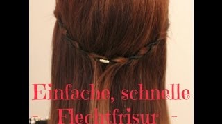 Flechtfrisur mit Haarband  einfach amp schnell Tutorial [upl. by Bent]