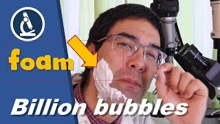 🔬 077  How many BUBBLES are in shaving foam  Microscopy [upl. by Niliram]