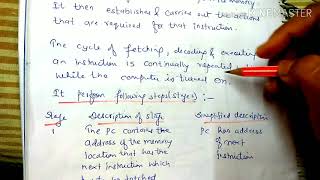 Fetch and execution cyclelecture23coa [upl. by Gardia636]