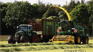 Grünroggenhäckseln mit John Deere 7350i und Fendt 700900 Vario [upl. by Priscilla]