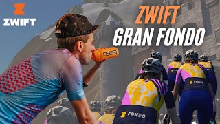 🔴 Zwift 90km Gran Fondo KOM Finish  LIVE ZWIFT RACE [upl. by Ham]