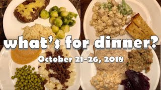 Whats for Dinner Collab  Oct 2126 2018  Large Family Meals Ideas  Dinner Ideas [upl. by Solram633]