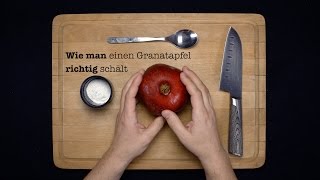 wie man richtig EINEN GRANATAPFEL SCHÄLT Lifehack  Tutorial [upl. by Tasia]