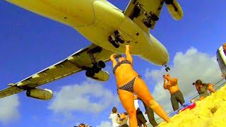 Unique St Maarten  Best Air France A340 Landings from different spots [upl. by Ain]