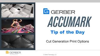 AccuMark Tip of the Day  Cut Generation Print Options [upl. by Adieno]