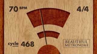 70 BPM 44 Wood Metronome HD [upl. by Nivre]