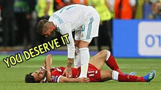 Sergio Ramos Brutal Tackle on Mo Salah [upl. by Sean890]