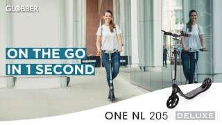 Globber ONE NL 205 DELUXE fold up scooter for adults 2018 film [upl. by Mulford]