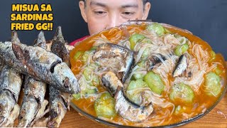 Misua sa Sardinas na may Patola at Fried GG Mukbang Asmr  Filipino Food Mukbang Philippines [upl. by Nairahcaz]