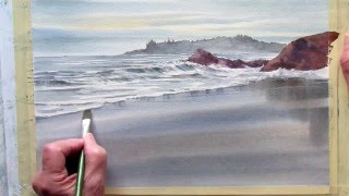 painting wet sand in watercolor [upl. by Levitan]