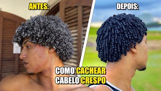 COMO CACHEAR CABELO CRESPO DEDOLISS PASSO A PASSO BEM EXPLICADO [upl. by Akemad]