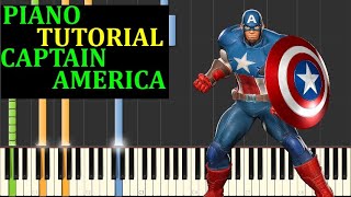 Marvel vs Capcom  Captain America Theme  Piano Tutorial 60fps [upl. by Zischke512]