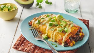 Veggie amp Black Bean Enchiladas Recipe  Old El Paso Recipes [upl. by Naerb71]