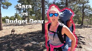 Saras Shocking Budget Backpacking Gear Challenge [upl. by Hsiekal]