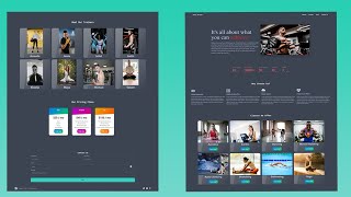 Design A Gym Website Using HTML and CSS  Responsive Landing Page HTML CSS [upl. by Marena]