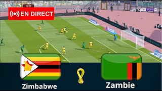 Zambie vs Zimbabwe en direct aujourdhui match amical complet Simulation football Gameplay PC [upl. by Ahswat819]