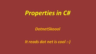 Properties in C [upl. by Myers581]