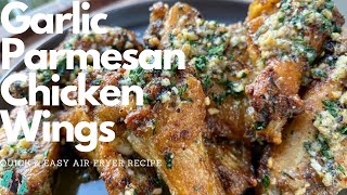 GARLIC PARMESAN CHICKEN WINGS  QUICK amp EASY RECIPE  BETTER THAN WINGSTOP [upl. by Anibas]