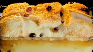 Creamy Bread and Butter Pudding  Creamy Custard Buttered Bread Recipe [upl. by Odelet]