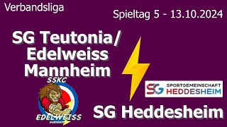 Kegeln 2425  Verbandsliga Frauen  Spieltag 5  SG Teutonia  Edelweiss Mhm vs SG Heddesheim [upl. by Nylde]