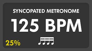 125 BPM  Syncopated Metronome  16th Notes 25 [upl. by Yrolam]