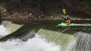 White water kayaking  King River Victoria Rapid  3 The Drop [upl. by Oihsoy398]