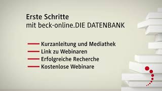 Erste Schritte in beckonlineDIE DATENBANK [upl. by Netsrak]