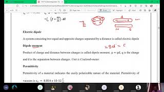 Electric dipole Dipole moment Permittivity and Dielectric constant Dielectric Materials  L1 [upl. by Eerrahs]