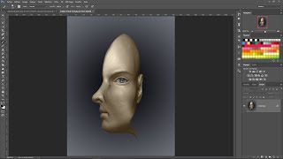 TUTORIEL PHOTOSHOP CC 20155 EFFET VISUEL FACE PROFIL [upl. by Morly442]