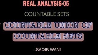 REAL ANALYSIS 05  Countable Union of countable sets  Countable sets  Denumerable union [upl. by Katrinka]