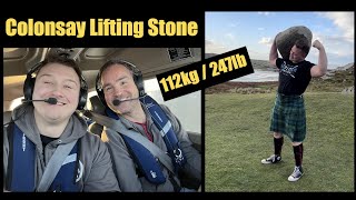 Two Jet Pilots Fly a Cessna to a Scottish Island  Colonsay Lifting Stone [upl. by Htebirol723]