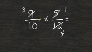 Multiplying Fractions Using Cancellation [upl. by Ecirtemed]