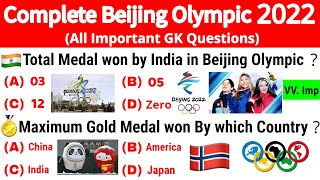 Beijing Winter Olympics 2022 in English  Beijing Olympic Important Questions  Current Affairs GK [upl. by Kaslik]