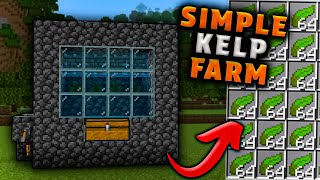 Easy 120 Kelp Farm for Minecraft Bedrock  PE Super Fast [upl. by Ariam]