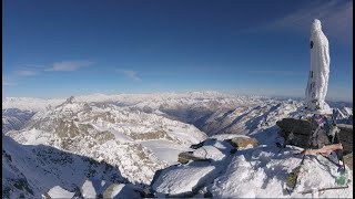 Scialpinismo Gran Paradiso con ghiaccio vivo e vento [upl. by Gerty]