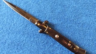 Tactical Black  Classic Italian Stiletto Switchblade [upl. by Sherry]