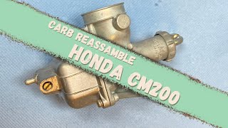 Reassemble Carburetor Honda CM 200 from Carb King [upl. by Audsley]