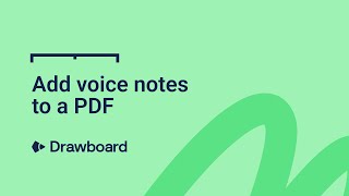 How to add voice notes to a PDF on Drawboard PDF [upl. by Bussey]