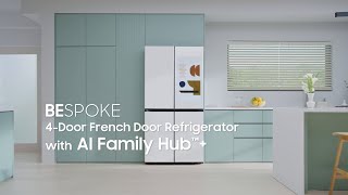 Bespoke 4Door Refrigerator with AI Family Hub™  Samsung [upl. by Ailecec]