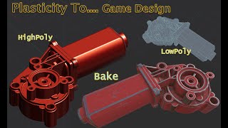 GAME DESIGN in Plasticity Complex Mechanical Design to Substance Step02 Generate HighRes [upl. by Ainatit]